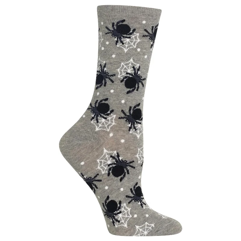 Hot Sox Womens Spiders Crew Socks