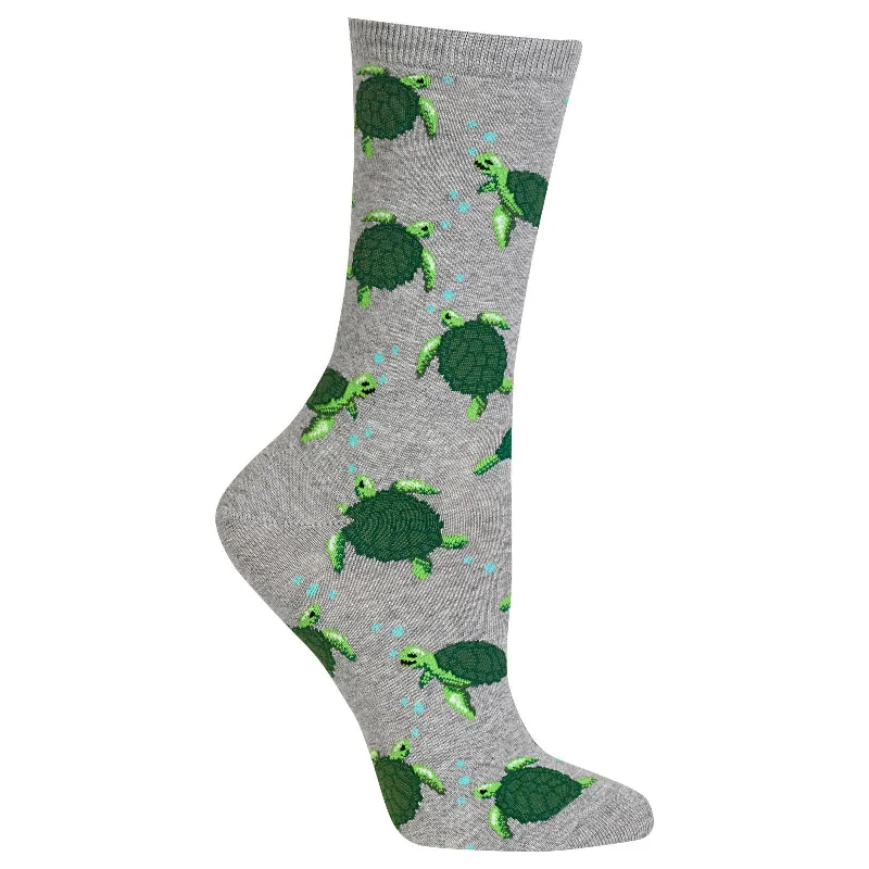 Hot Sox Womens Turtles Crew Socks