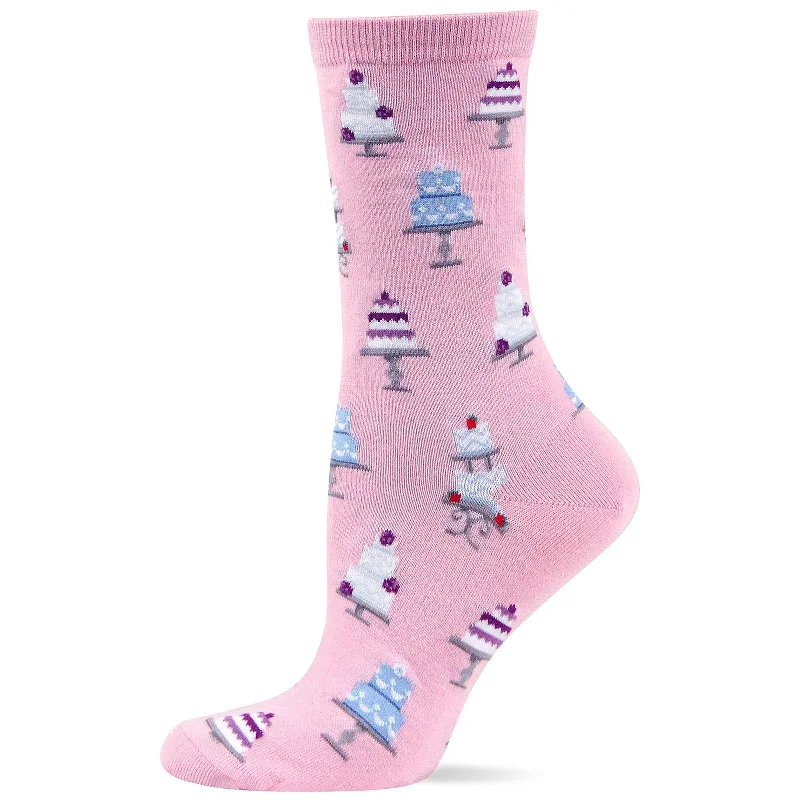 Hot Sox Womens Wedding Cakes Crew Socks