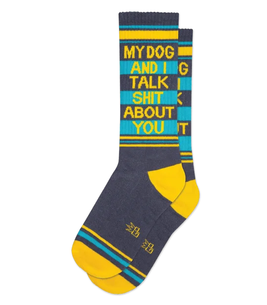 My Dog and I Talk About You Socks from Gumball Poodle